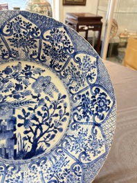 A Chinese blue and white 'pheasant' basin, Kangxi