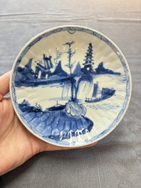13 Chinese blue and white cups and 15 saucers, Kangxi