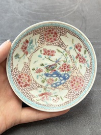 13 Chinese famille rose cups and 15 saucers, Yongzheng/Qianlong