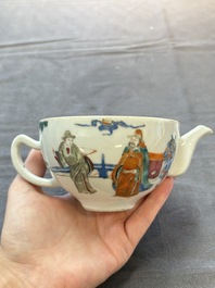 Three Chinese famille rose covered teapots and a warming bowl, Tongzhi, Guangxu and L&uuml; Zhi Xiang Zhi 呂芷薌製 marks, 19th C.