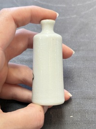 A Chinese famille rose sgraffito 'Zhang Guo Lao 張果老' snuff bottle, Daoguang mark, 19th C.