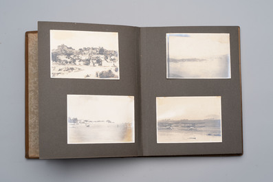Five photo albums on the Imperial Japanese Navy, compiled by a naval captain, 1919-1940