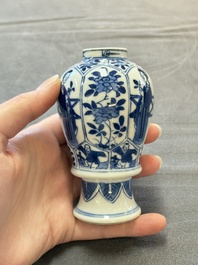 Five Chinese blue and white vases, jade 玉 marks, Kangxi and later