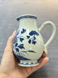 Three Chinese Imari-style covered teapots and a blue and white milk jug, Kangxi/Qianlong