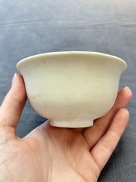 Five Chinese white-glazed 'Hatcher Cargo' shipwreck bowls, Transitional period