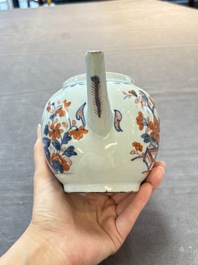 Three Chinese Imari-style covered teapots and a blue and white milk jug, Kangxi/Qianlong