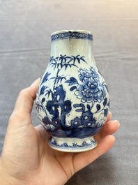 Three Chinese Imari-style covered teapots and a blue and white milk jug, Kangxi/Qianlong