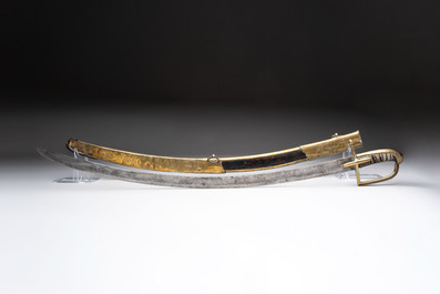 A French artillery officer&rsquo;s sabre &lsquo;&agrave; la hongroise&rsquo; with beaded guard or 'garde perl&eacute;e', 1st Empire, 19th C.