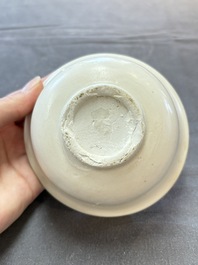 Five Chinese white-glazed 'Hatcher Cargo' shipwreck bowls, Transitional period