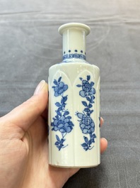 Five Chinese blue and white vases, jade 玉 marks, Kangxi and later