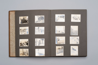 Five photo albums on the Imperial Japanese Navy, compiled by a naval captain, 1919-1940