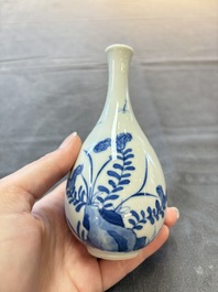 Five Chinese blue and white vases, jade 玉 marks, Kangxi and later