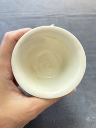 Five Chinese white-glazed 'Hatcher Cargo' shipwreck bowls, Transitional period