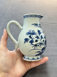Three Chinese Imari-style covered teapots and a blue and white milk jug, Kangxi/Qianlong