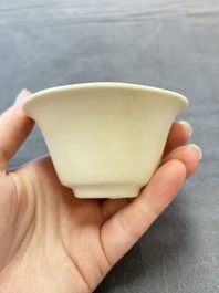 Five Chinese white-glazed 'Hatcher Cargo' shipwreck bowls, Transitional period