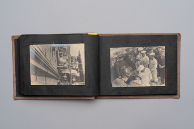 Five photo albums on the Imperial Japanese Navy, compiled by a naval captain, 1919-1940