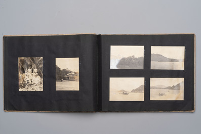 Five photo albums on the Imperial Japanese Navy, compiled by a naval captain, 1919-1940