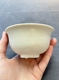 Five Chinese white-glazed 'Hatcher Cargo' shipwreck bowls, Transitional period