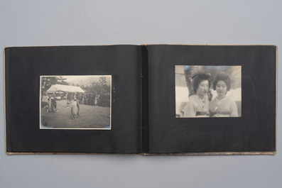 Five photo albums on the Imperial Japanese Navy, compiled by a naval captain, 1919-1940