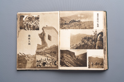 Seven Japanese military commemorative albums on the Second Sino-Japanese War and WWII, 1930-1945