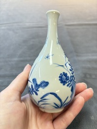 Five Chinese blue and white vases, jade 玉 marks, Kangxi and later