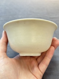 Five Chinese white-glazed 'Hatcher Cargo' shipwreck bowls, Transitional period
