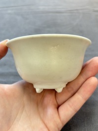 Five Chinese white-glazed 'Hatcher Cargo' shipwreck bowls, Transitional period