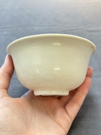 Five Chinese white-glazed 'Hatcher Cargo' shipwreck bowls, Transitional period