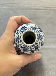 Five Chinese blue and white vases, jade 玉 marks, Kangxi and later