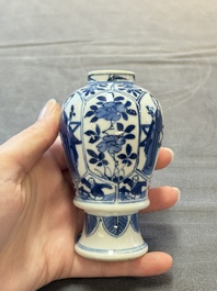 Five Chinese blue and white vases, jade 玉 marks, Kangxi and later