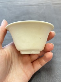 Five Chinese white-glazed 'Hatcher Cargo' shipwreck bowls, Transitional period