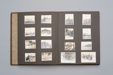 Five photo albums on the Imperial Japanese Navy, compiled by a naval captain, 1919-1940
