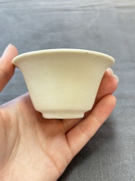 Five Chinese white-glazed 'Hatcher Cargo' shipwreck bowls, Transitional period