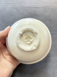 Five Chinese white-glazed 'Hatcher Cargo' shipwreck bowls, Transitional period