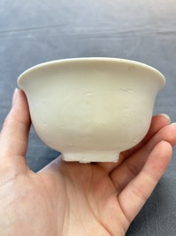 Five Chinese white-glazed 'Hatcher Cargo' shipwreck bowls, Transitional period