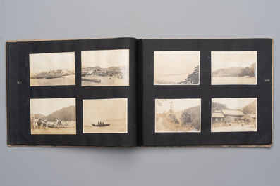 Five photo albums on the Imperial Japanese Navy, compiled by a naval captain, 1919-1940