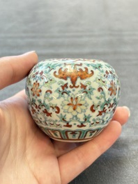 A Chinese doucai water pot and a 'Buddha's Hand' water dropper, Qianlong and Wo Ji 蝸寄 mark, 19/20th C.