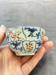 Eleven Chinese famille rose cups and nine saucers, Yongzheng/Qianlong