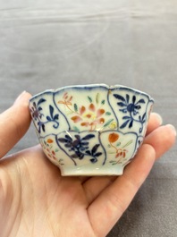 Eleven Chinese famille rose cups and nine saucers, Yongzheng/Qianlong
