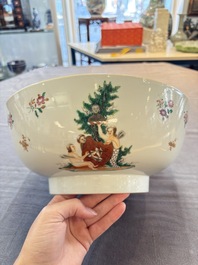 A Chinese famille rose armorial bowl with the arms of Troutbeck for the English market, Qianlong, ca. 1775