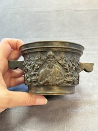 A French bronze mortar, 17th C.