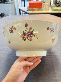 A Chinese famille rose armorial bowl with the arms of Troutbeck for the English market, Qianlong, ca. 1775