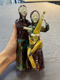 A Chinese sancai-glazed biscuit 'musician' group, Republic