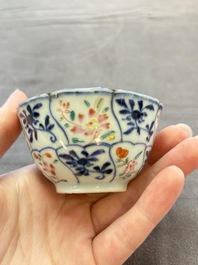 Eleven Chinese famille rose cups and nine saucers, Yongzheng/Qianlong