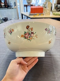 A Chinese famille rose armorial bowl with the arms of Troutbeck for the English market, Qianlong, ca. 1775