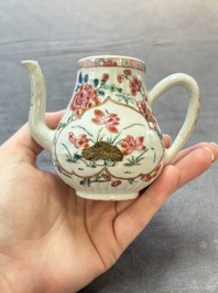 A Chinese famille rose teapot and a 'quails' bowl, Yongzheng
