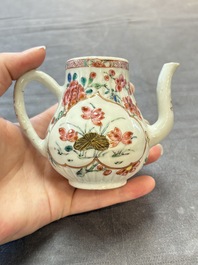 A Chinese famille rose teapot and a 'quails' bowl, Yongzheng