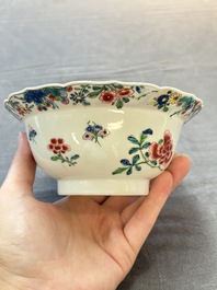 A Chinese famille rose teapot and a 'quails' bowl, Yongzheng