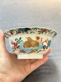 A Chinese famille rose teapot and a 'quails' bowl, Yongzheng