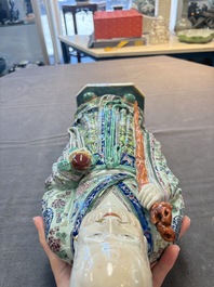 A Chinese famille rose figure of Shoulao, 19th C.